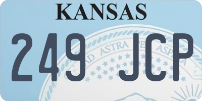 KS license plate 249JCP