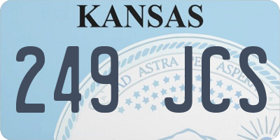 KS license plate 249JCS