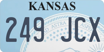 KS license plate 249JCX