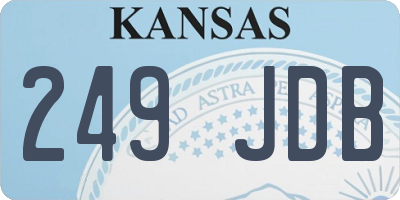 KS license plate 249JDB