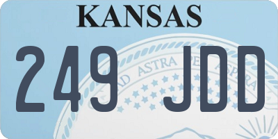 KS license plate 249JDD