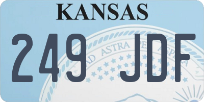 KS license plate 249JDF