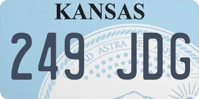 KS license plate 249JDG
