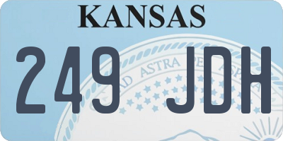 KS license plate 249JDH