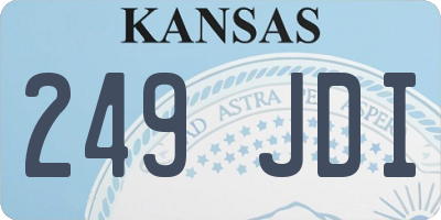 KS license plate 249JDI