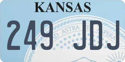KS license plate 249JDJ