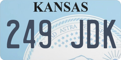 KS license plate 249JDK