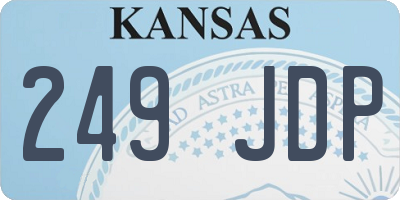 KS license plate 249JDP
