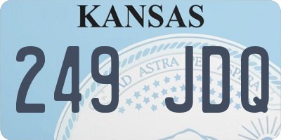 KS license plate 249JDQ