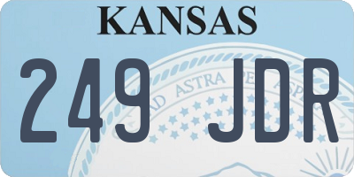 KS license plate 249JDR