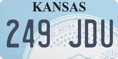 KS license plate 249JDU