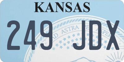 KS license plate 249JDX