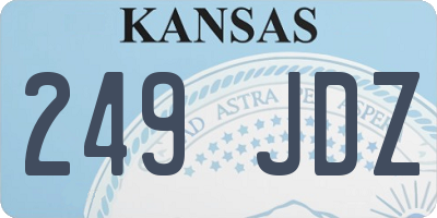 KS license plate 249JDZ