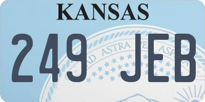 KS license plate 249JEB