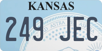 KS license plate 249JEC