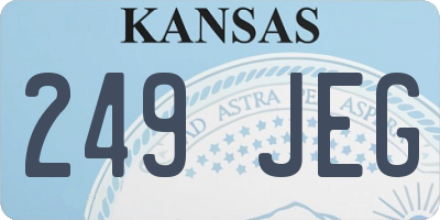 KS license plate 249JEG