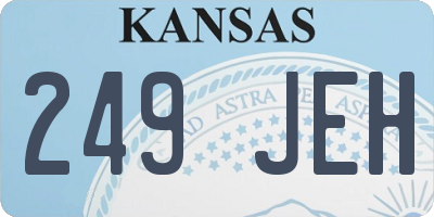 KS license plate 249JEH