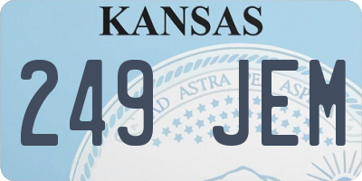 KS license plate 249JEM