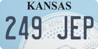KS license plate 249JEP