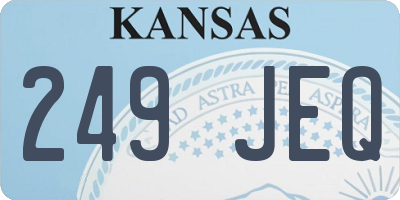 KS license plate 249JEQ