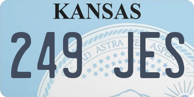 KS license plate 249JES