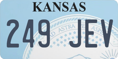 KS license plate 249JEV