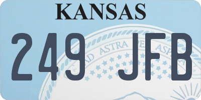 KS license plate 249JFB