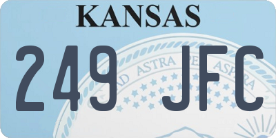 KS license plate 249JFC