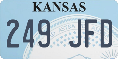 KS license plate 249JFD