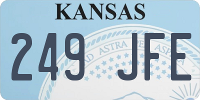 KS license plate 249JFE