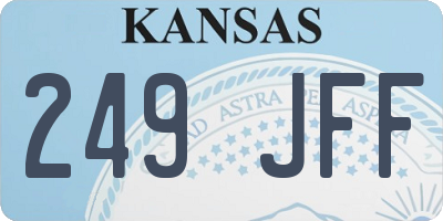 KS license plate 249JFF
