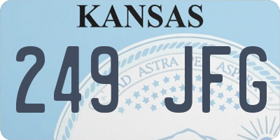 KS license plate 249JFG