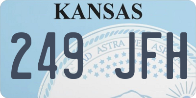 KS license plate 249JFH