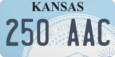 KS license plate 250AAC