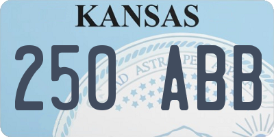 KS license plate 250ABB