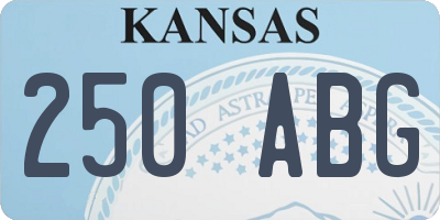 KS license plate 250ABG