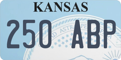 KS license plate 250ABP