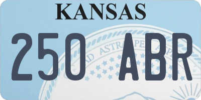 KS license plate 250ABR