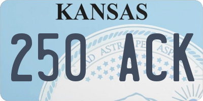 KS license plate 250ACK