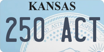 KS license plate 250ACT
