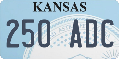 KS license plate 250ADC