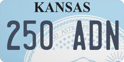 KS license plate 250ADN