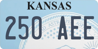 KS license plate 250AEE
