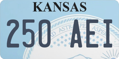 KS license plate 250AEI