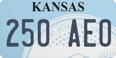 KS license plate 250AEO