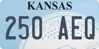 KS license plate 250AEQ