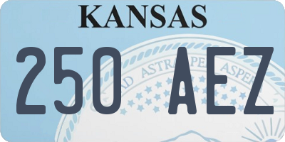 KS license plate 250AEZ