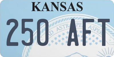 KS license plate 250AFT