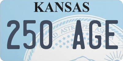 KS license plate 250AGE