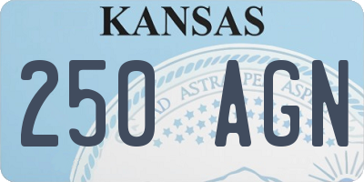 KS license plate 250AGN